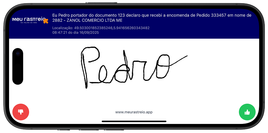Canhotos digitais