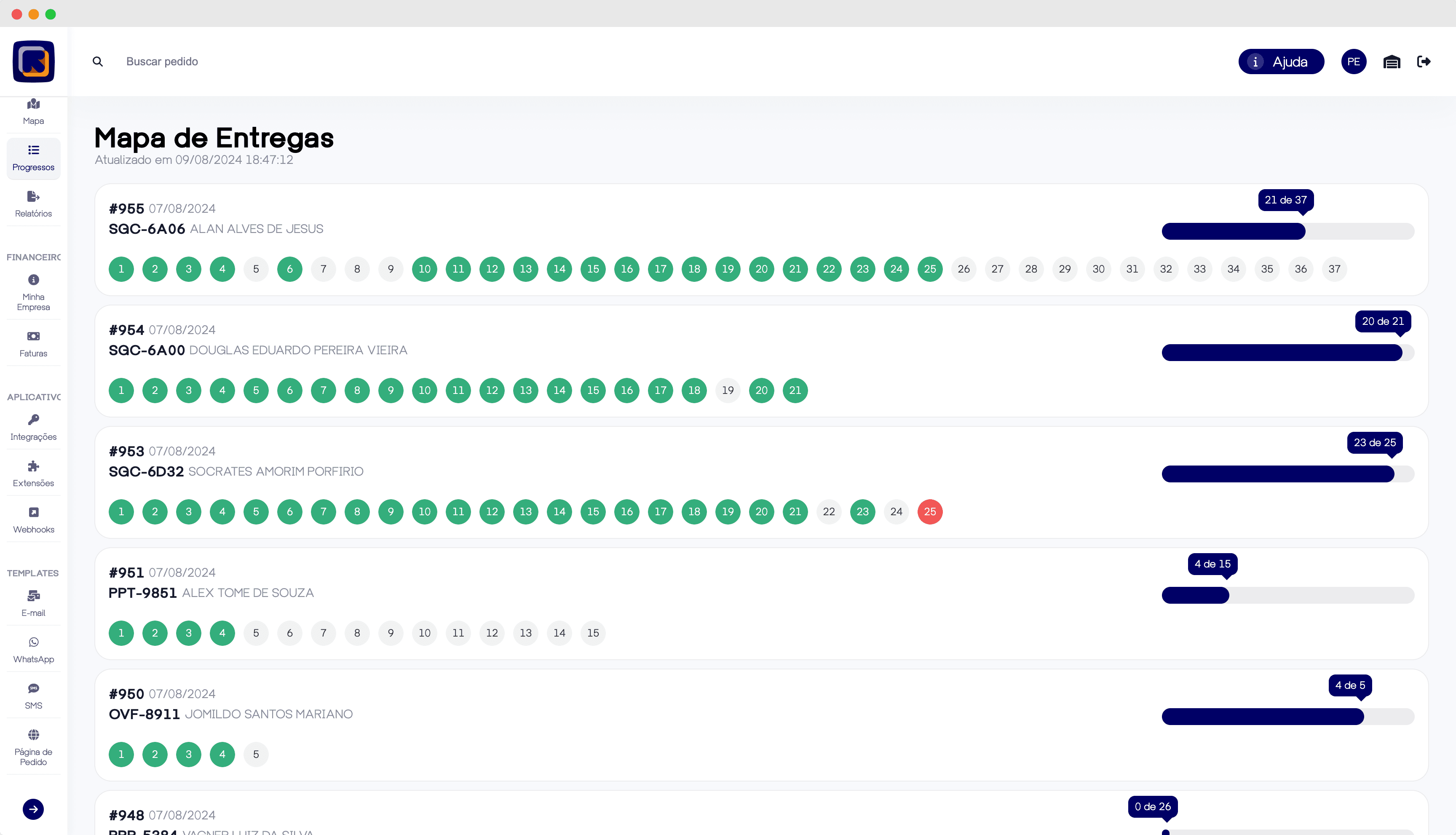 Track your deliveries in real time