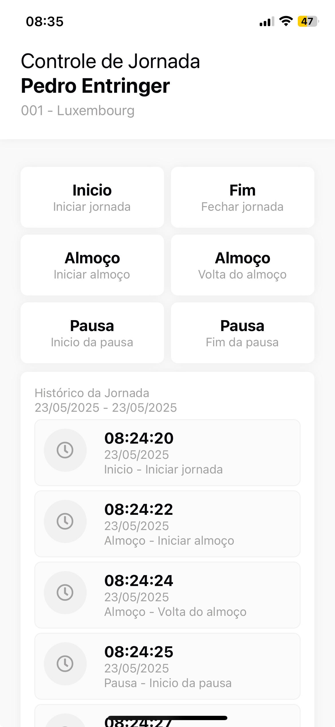 Aplicativo do Motorista